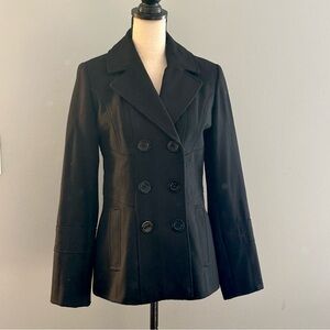 GUESS Women's Elegant Black Small Pea Coat